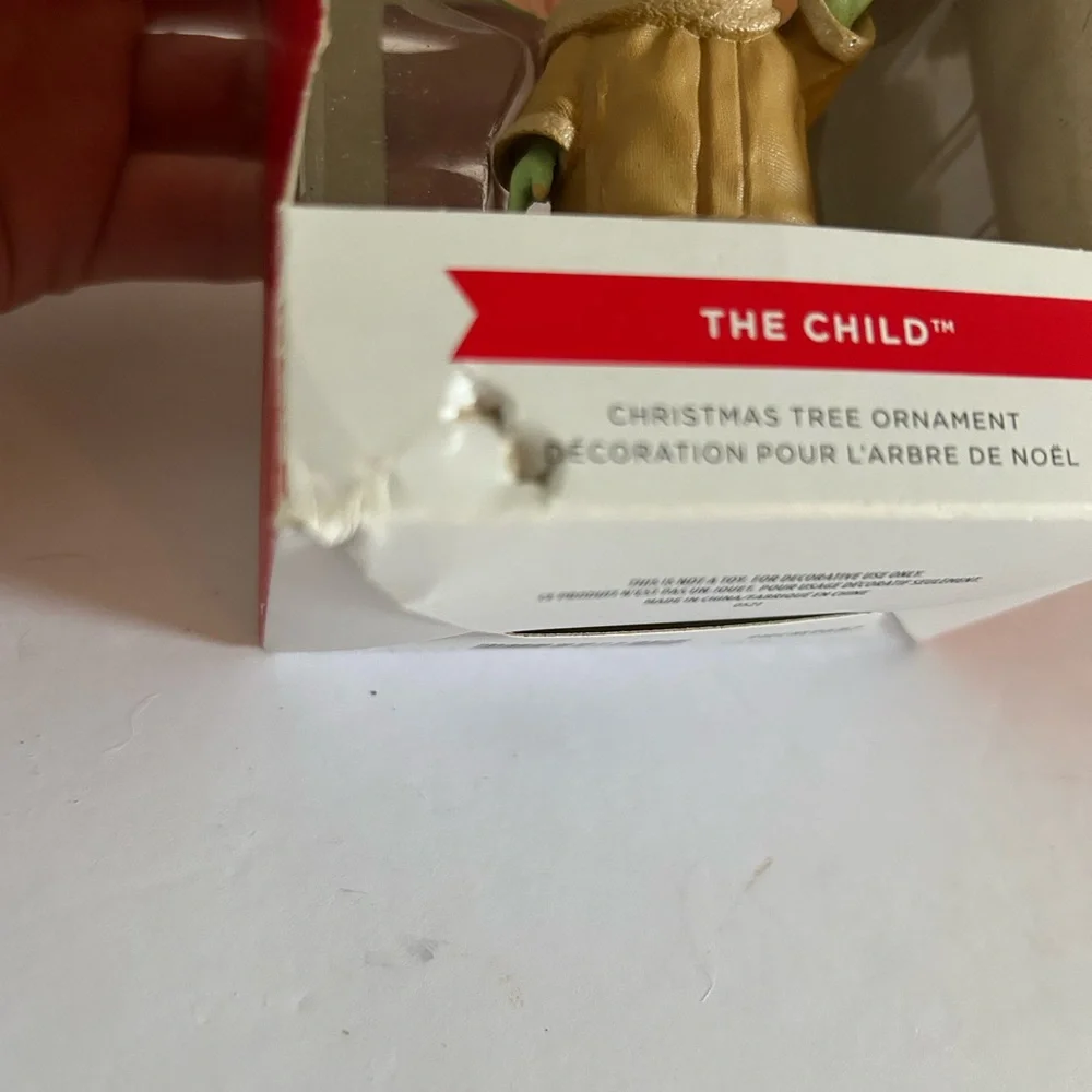 NIB Hallmark Ornament Star Wars Mandalorian The Child. Never opened. Box dented